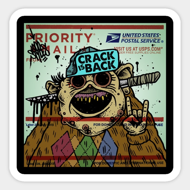 Crack is Back! Sticker by 1000STYLES